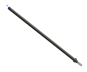 RP-12000: Wattflex Heater Cartridge - 90" long, .75 diameter, 5000 watt, 480Volt, 60" teflon leads, 2.125 cold end