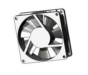 RP-14759: DC Equipment Cooling Fan, 3.15" Square x1" Depth, 46 CFM, 24 VDC