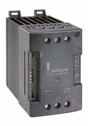 RP-8778: Relay, SSR, Din-a-Mite C, 3 phase/2leg, 40A, 600VAC, 4.5-32VDC control, with din rail mount heat sink