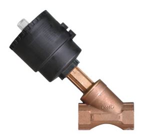 RP-8868: Valve, Angle Seat, 3/8 NPT, NC, brass body, Air Actuated